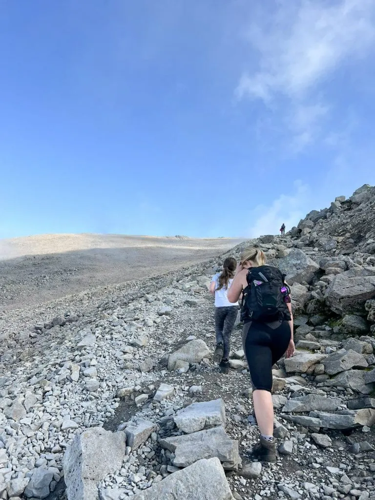 Rocky scree path up Ben Nevis - Ben Nevis Route from The Wandering Wildflower