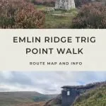 Pinterest Image for Emlin Ridge trig point - The Wandering Wildflower