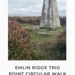 Pinterest Image for Emlin Ridge trig point - The Wandering Wildflower