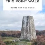 Pinterest Image for Emlin Ridge trig point - The Wandering Wildflower