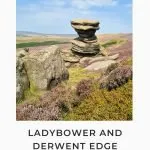 Pinterest image for Ladybower and Derwent Edge walk from The Wandering Wildflower