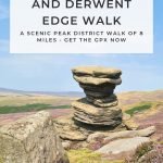Pinterest image for Ladybower and Derwent Edge walk from The Wandering Wildflower