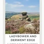 Pinterest image for Ladybower and Derwent Edge walk from The Wandering Wildflower