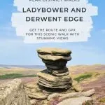 Pinterest image for Ladybower and Derwent Edge walk from The Wandering Wildflower