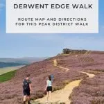 Pinterest image for Ladybower and Derwent Edge walk from The Wandering Wildflower