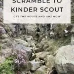 Pin Image for Red Brook Scramble onto Kinder Scout - The Wandering Wildflower Peak District Walks