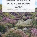 Pin Image for Red Brook Scramble onto Kinder Scout - The Wandering Wildflower Peak District Walks
