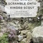 Pin Image for Red Brook Scramble onto Kinder Scout - The Wandering Wildflower Peak District Walks