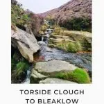 Pinterest Image for Torside Clough Scramble onto Bleaklow - Peak District Waterfalls walk - The Wandering Wildflower