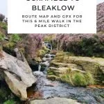 Pinterest Image for Torside Clough Scramble onto Bleaklow - Peak District Waterfalls walk - The Wandering Wildflower