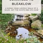 Pinterest Image for Torside Clough Scramble onto Bleaklow - Peak District Waterfalls walk - The Wandering Wildflower