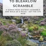 Pinterest Image for Torside Clough Scramble onto Bleaklow - Peak District Waterfalls walk - The Wandering Wildflower