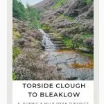 Pinterest Image for Torside Clough Scramble onto Bleaklow - Peak District Waterfalls walk - The Wandering Wildflower