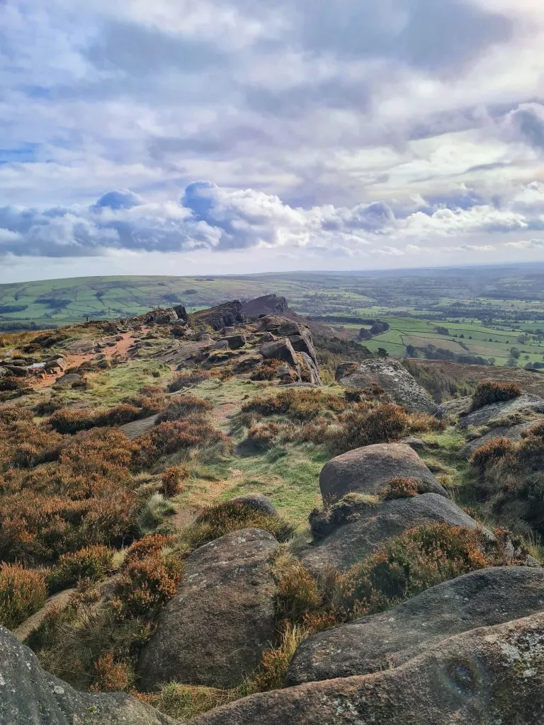 View along the escarpment at The Roaches