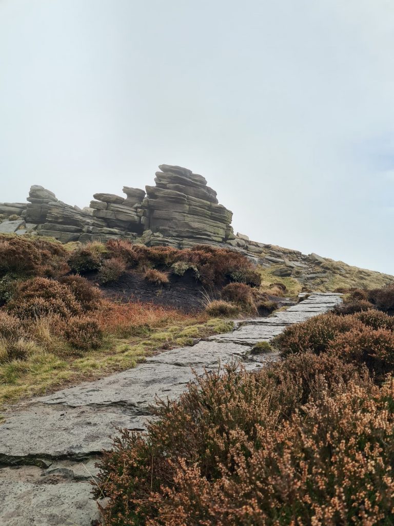 Pym Chair on Kinder Scout, a huge gritstone tor