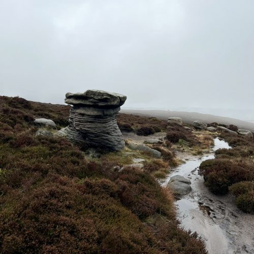 The Druid's Stone on Kinder Scout near Crookstone Knoll