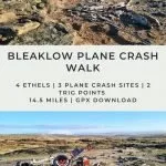 Pinterest image for Bleaklow plane crash site walk by The Wandering Wildflower