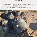 Pinterest image for Bleaklow plane crash site walk by The Wandering Wildflower