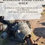 Pinterest image for Bleaklow plane crash site walk by The Wandering Wildflower