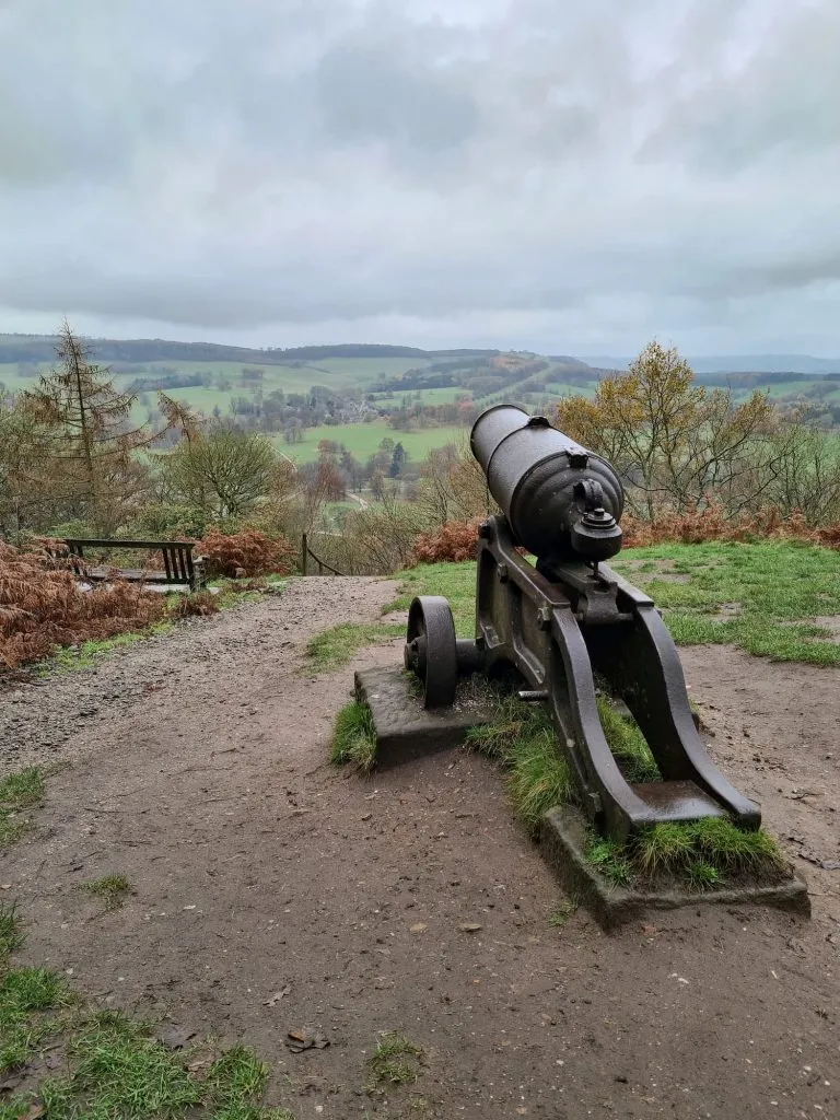 A cannon at the Hunting Tower at Chatsworth House