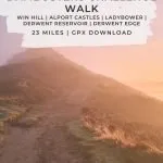 Pinterest Image for Dambusters Challenge Walk - Derwent Reservoirs Skyline - The Wandering Wildflower
