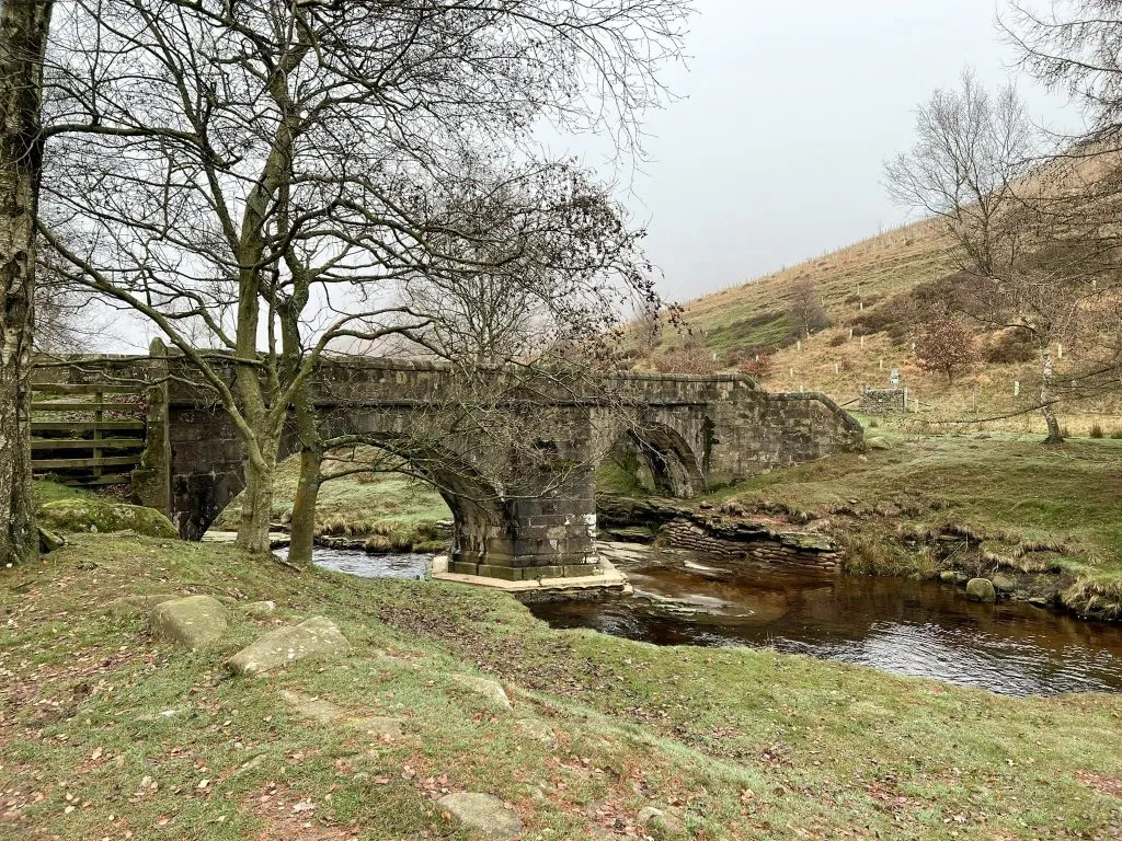 Old packhorse bridge at Slippery Stones