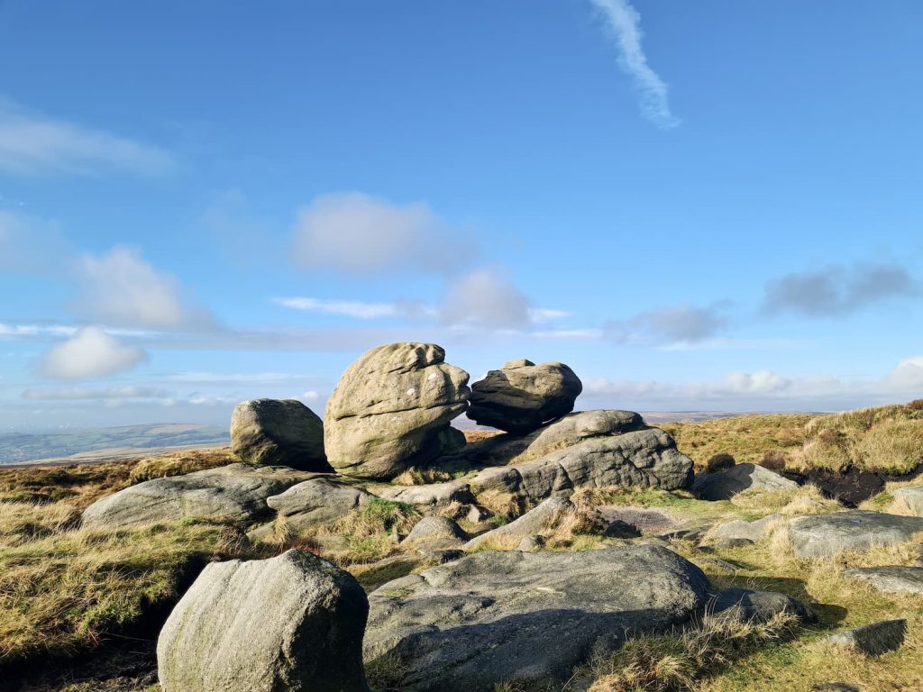 The Wain Stones aka the Kissing Stones on Bleaklow