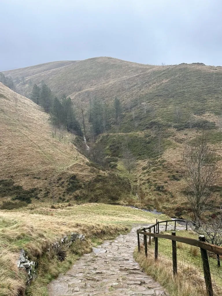 Heading down Jacobs Ladder from Kinder Scout