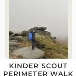 Pinterest pin image for Kinder Scout perimeter walk from The Wandering Wildflower