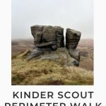 Pinterest pin image for Kinder Scout perimeter walk from The Wandering Wildflower
