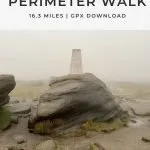 Pinterest pin image for Kinder Scout perimeter walk from The Wandering Wildflower