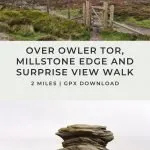 Pinterest image for Over Owler Tor and Surprise View Walk - The Wandering Wildflower