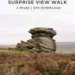 Pinterest image for Over Owler Tor and Surprise View Walk - The Wandering Wildflower