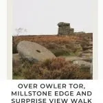 Pinterest image for Over Owler Tor and Surprise View Walk - The Wandering Wildflower