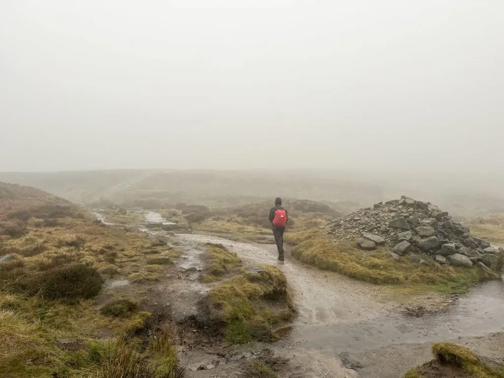 A wet and murky Kinder Scout