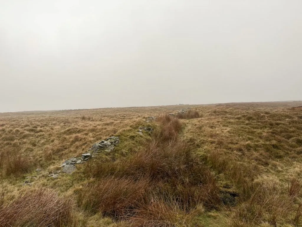 A broken down stone wall on the moors