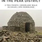 Pinterest Image for a blog post about a walk to the secret stone igloo in the Peak District by The Wandering Wildflower