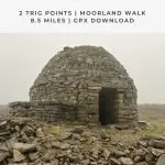 Pinterest Image for a blog post about a walk to the secret stone igloo in the Peak District by The Wandering Wildflower