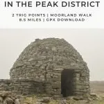 Pinterest Image for a blog post about a walk to the secret stone igloo in the Peak District by The Wandering Wildflower