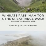 Pinterest image -Winnats Pass, Mam Tor and The Great Ridge Walk - The Wandering Wildflower