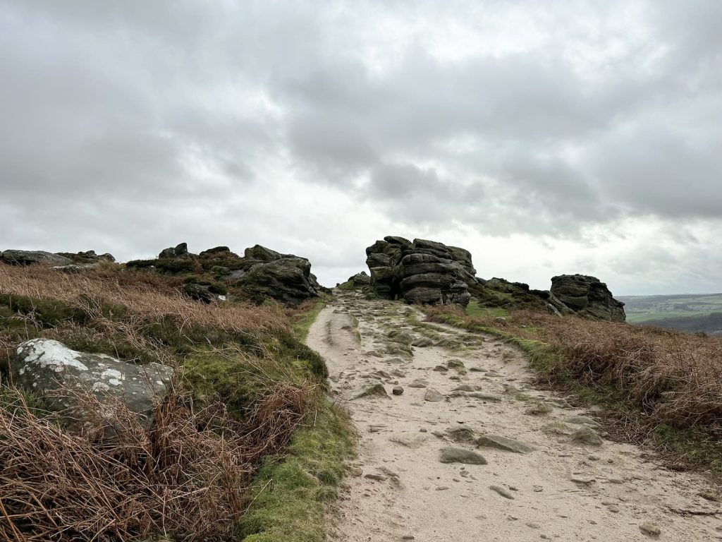 Gritstone outcrops on Froggatt Edge