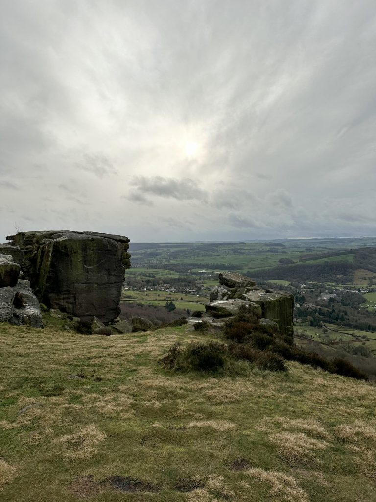 Gritstone outcrops on Curbar Edge