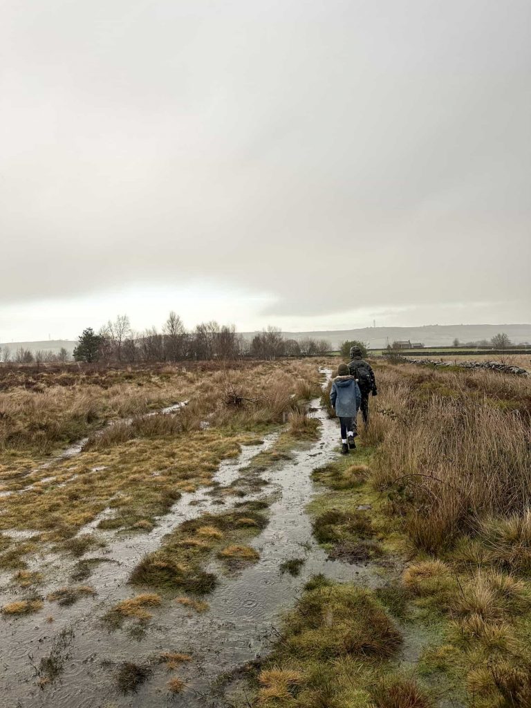 A very boggy moorland near Whitwell Moor