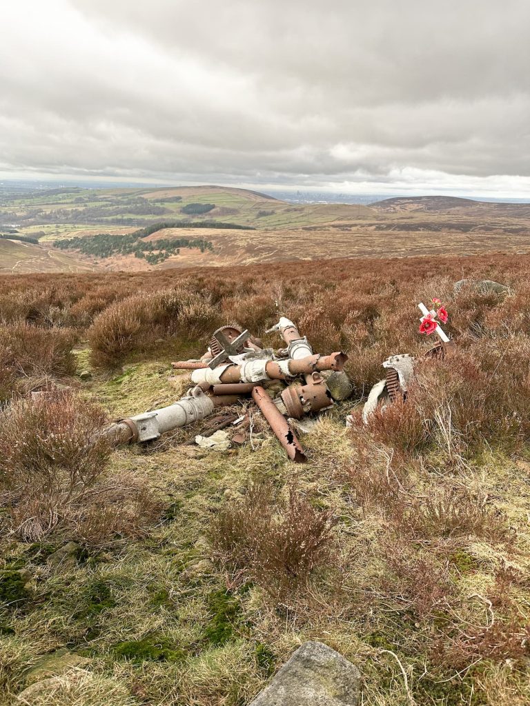 Lancaster Bombe Crash Site on Tintwistle Knarr - The Wandering Wildflower