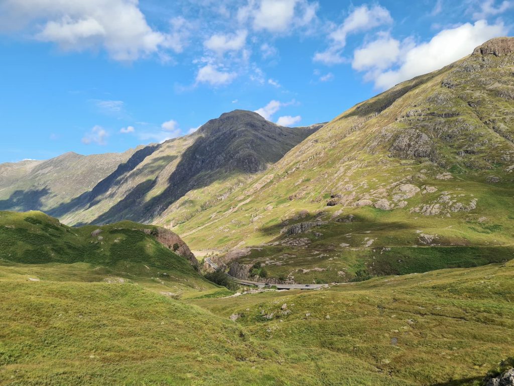 A view of Glen Coe in summer