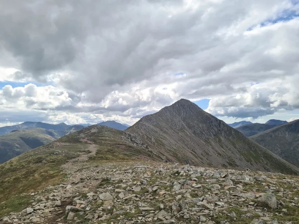 View of Stob Dubh from the bealach - The Wandering Wildflower
