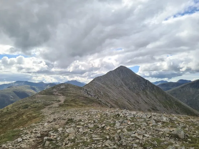 View of Stob Dubh from the bealach - The Wandering Wildflower