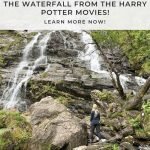 Pinterest image for How to Find Steall Falls, Harry Potter Waterfall in Glen Nevis - The Wandering Wildflower