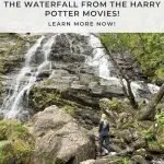 Pinterest image for How to Find Steall Falls, Harry Potter Waterfall in Glen Nevis - The Wandering Wildflower