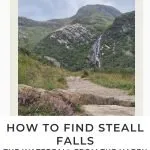 Pinterest image for How to Find Steall Falls, Harry Potter Waterfall in Glen Nevis - The Wandering Wildflower